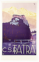 Art Deco Czechoslovakia travel poster