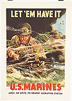 US Marines Recruitment Poster PHOTO WWII USMC Marine Corps Recruiter