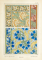 1896 French Art Nouveau Plant Pochoirs, Grasset